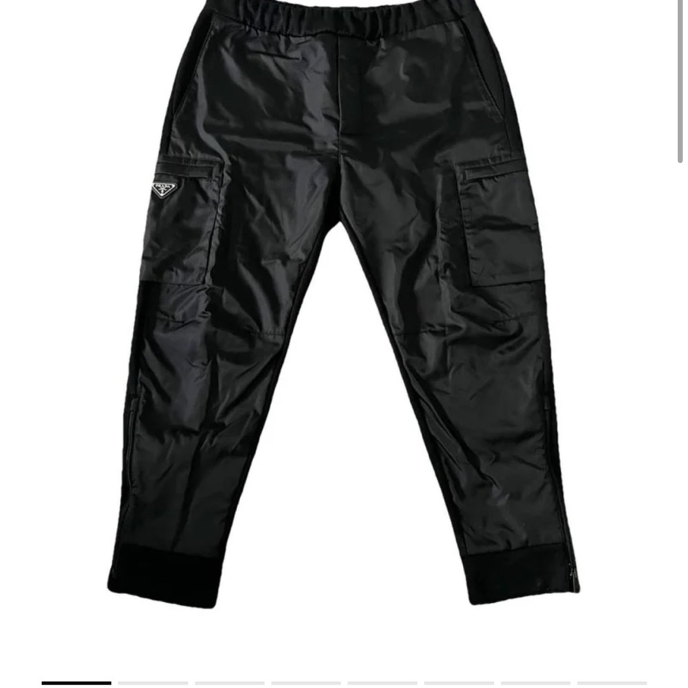 Prada Men's Sleek Black Cargo Pants